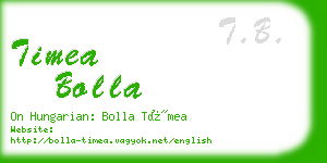 timea bolla business card